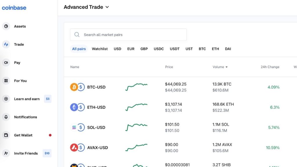 how many trades can you make on coinbase